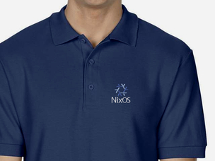 NixOS Polo Shirt (dark blue)