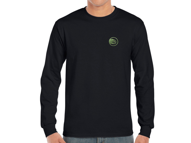 openSUSE (type 2) Long Sleeve T-Shirt (black)