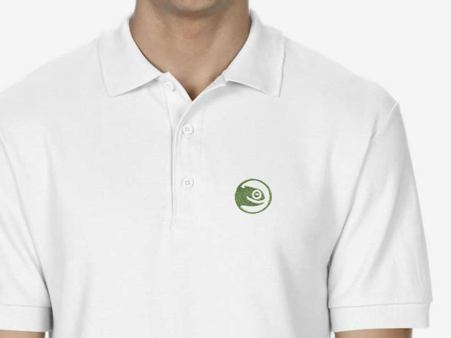 openSUSE (type 2) Polo Shirt (white)