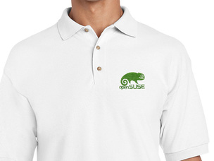 openSUSE Polo Shirt (white) old type