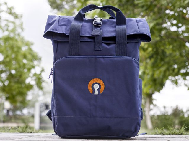 OpenVPN (type 2) roll-top laptop backpack