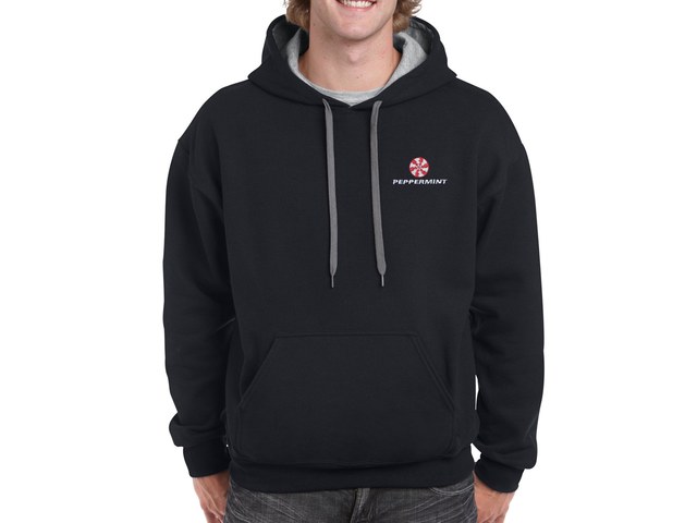Peppermint hoodie (black-grey)