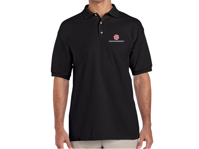 Peppermint Polo Shirt (black) old type