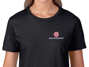 Peppermint - Black Women's T-Shirt