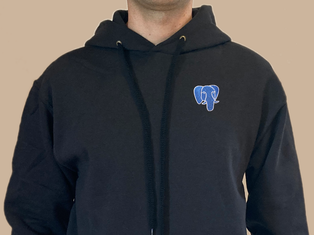 PostgreSQL hoodie (black)