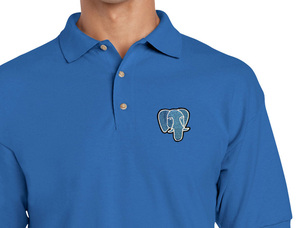 PostgreSQL Polo Shirt (blue) old type