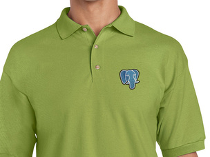 PostgreSQL Polo Shirt (green) old type