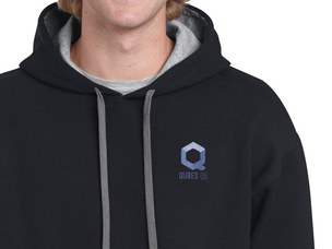 Qubes OS hoodie (black-grey)