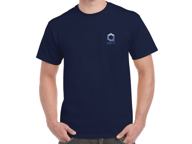 Qubes OS T-Shirt (dark blue)