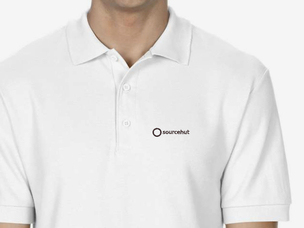 SourceHut Polo Shirt (white)