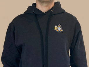 Tux with beer hoodie (black)