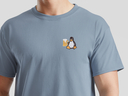 Tux with beer T-Shirt (mineral blue)