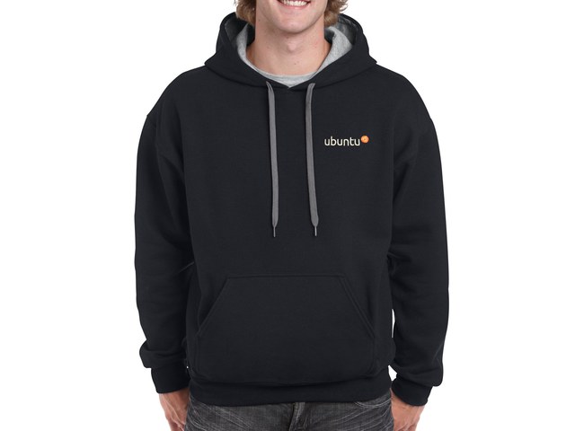 Ubuntu hoodie (black-grey)