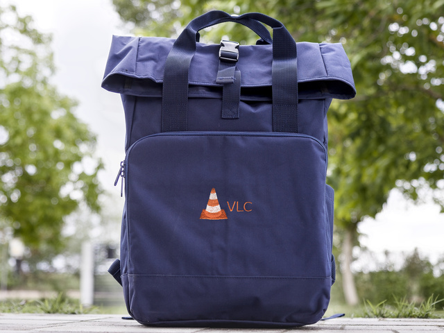 VLC roll-top laptop backpack