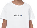 Kubuntu embroidered youth t-shirt (white)