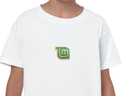 Linux Mint embroidered youth t-shirt (white)